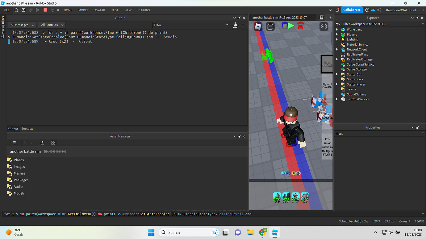 Character keeps falling down - Scripting Support - Developer Forum | Roblox