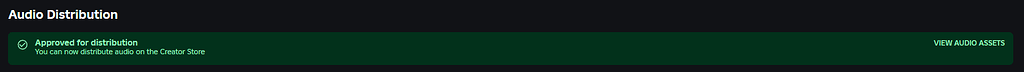 Cant distrubute audio on creator store - Platform Usage Support ...