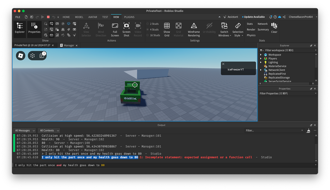 My car health script is not working - Scripting Support - Developer ...