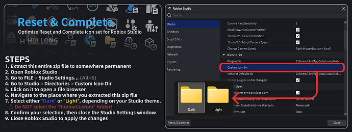 Optimize Reset and Complete icon set for Roblox Studio [Audio icon ...