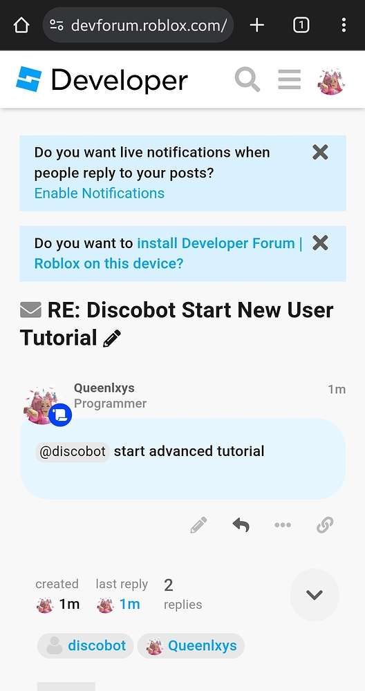 Discobot Start New User Tutorial - Platform Usage Support - Developer ...