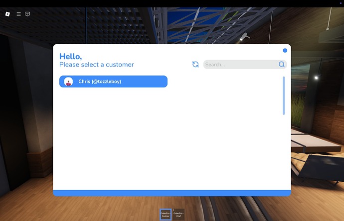 CashierUI - Selection