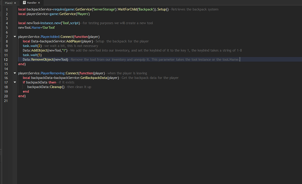Onion's Backpack System - Community Resources - Developer Forum | Roblox