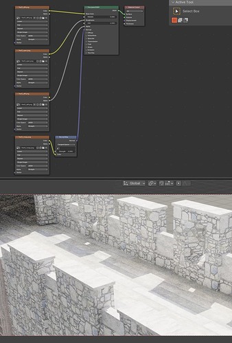 Blender .obj Export, with Shader Node Editor shown