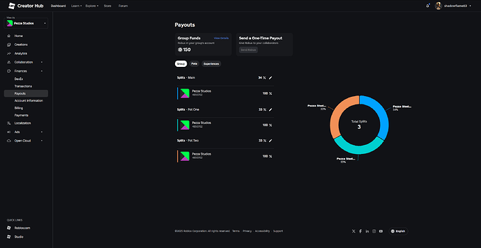 Group Fund Pots Concept