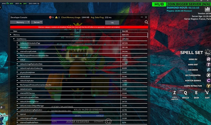 Core memory memory leak? - Engine Bugs - Developer Forum | Roblox
