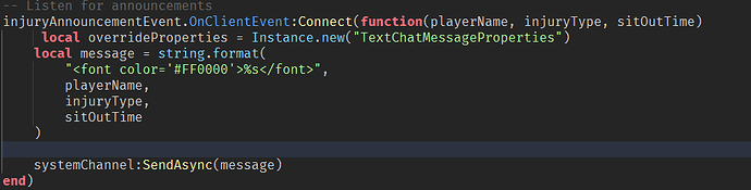 Roblox TextChatService wont color correctly - Scripting Support ...