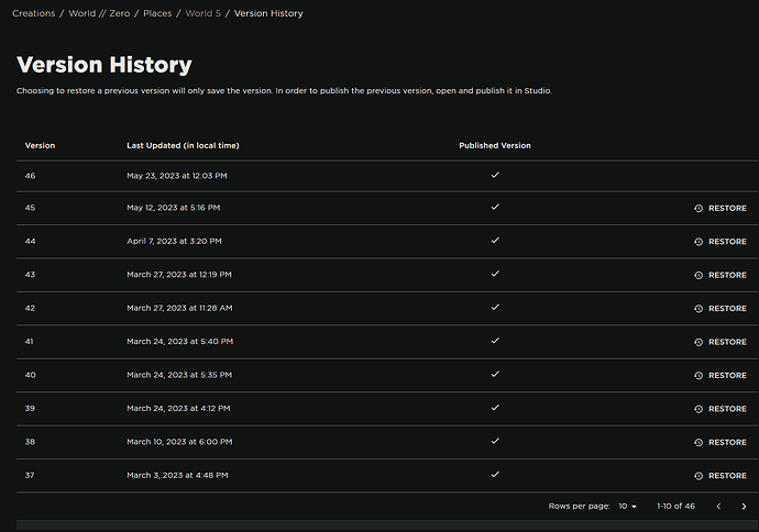 VersionHistory