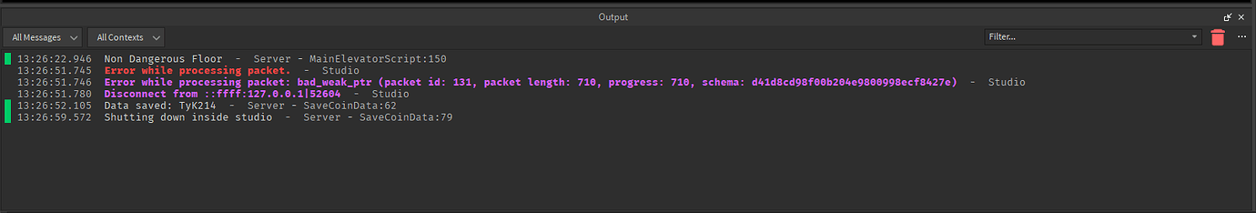 Error while processing packet soft-crashing Studio - Studio Bugs ...