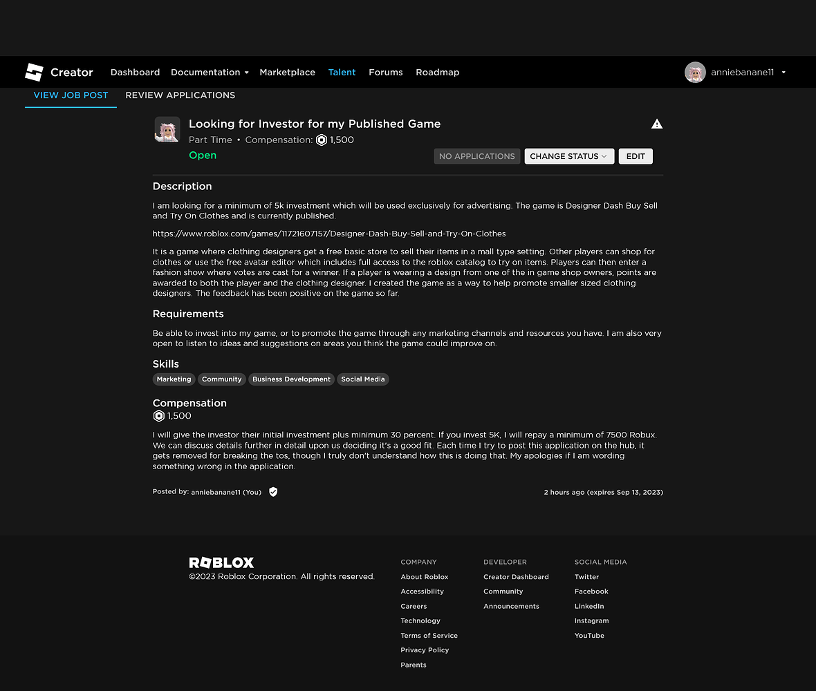 Talent Hub Stuck in Moderation - Platform Usage Support - Developer ...