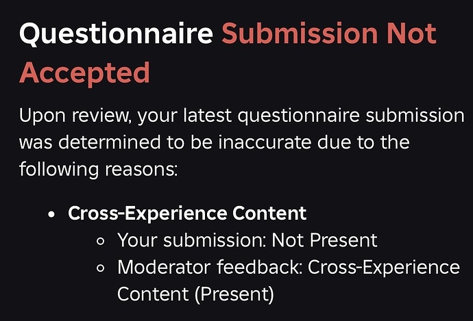 Automated Moderation falsely flags in-experience Captures as