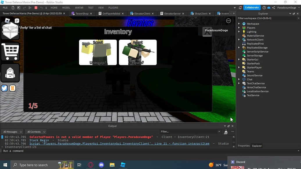 Inventory/Shop Not Working - Scripting Support - Developer Forum | Roblox