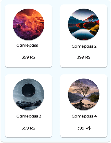 Modern CLean Gamepass shop