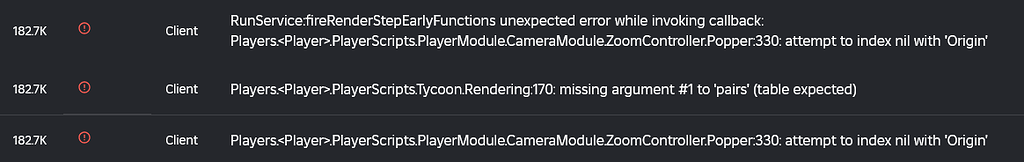 Default CameraModule Error - Engine Bugs - Developer Forum | Roblox