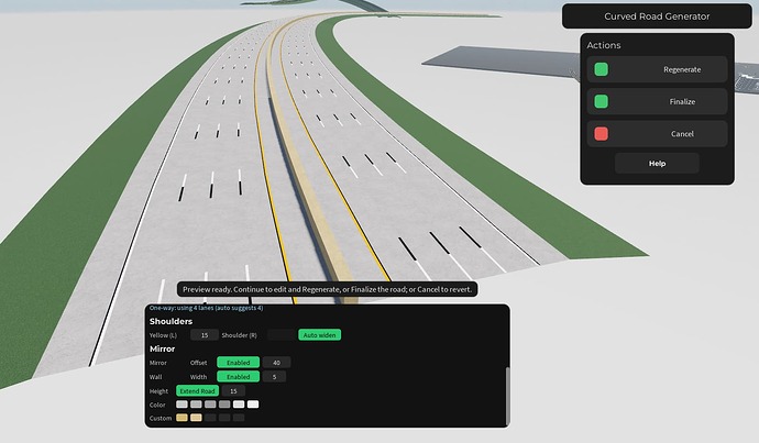 A 8-lane divided highway, split by a wall
