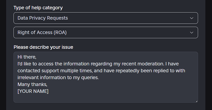 Falsely terminated - roblox support refuse support - Platform Usage ...
