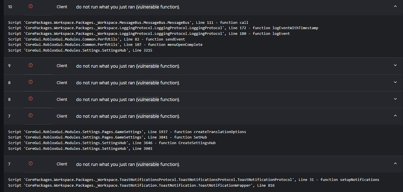 "do not run what you just ran" - Scripting Support - Developer Forum ...