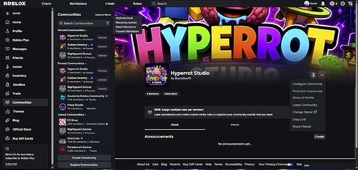 Community page (Clean Version)