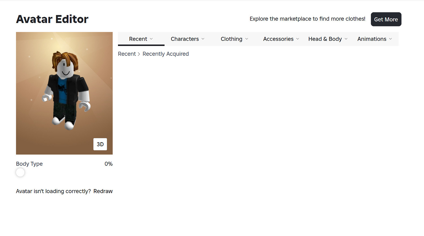 Avatar Editor Page Completely Broken on New React Layout - Roblox ...