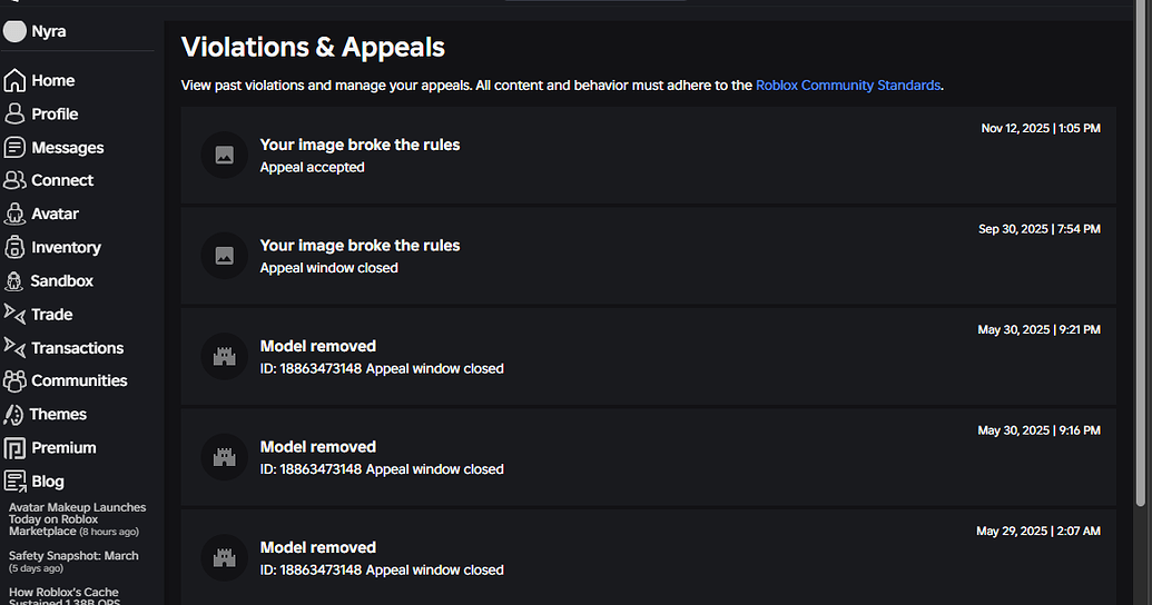 Multiple roblox accounts terminated due to enforcement ban - Platform ...
