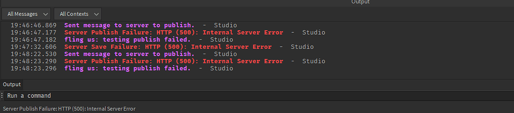 ROBLOX Studio Unable To Publish or Save - Platform Usage Support ...