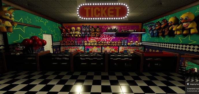 Prize counter but lit up