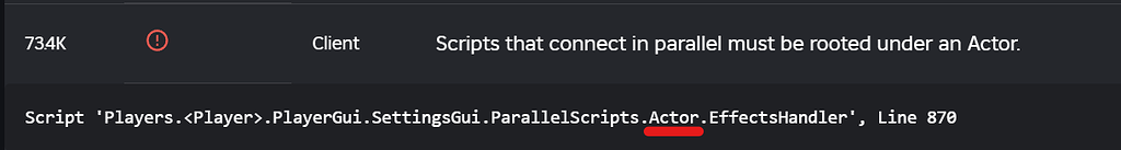 Roblox Engine Missing Script Scripts under actors dont start up and disconnect properly - Engine ...