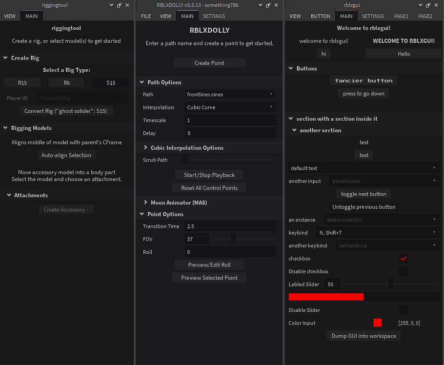 RBLXGUI v.1.0.4 | Studio-like GUI Library that emulates the standard ...