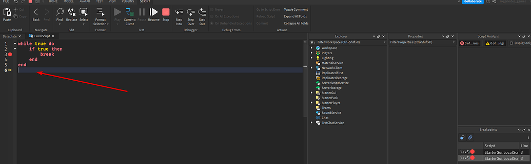 Intuitive Debugger: Wrong breakpoint line when pointed to "break ...