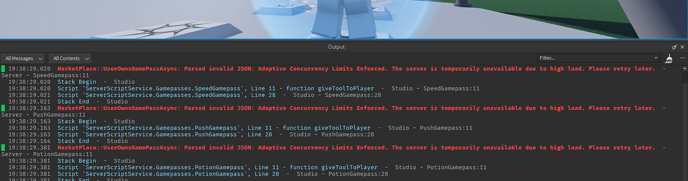 All gamepasses suddenly broke - Scripting Support - Developer Forum ...