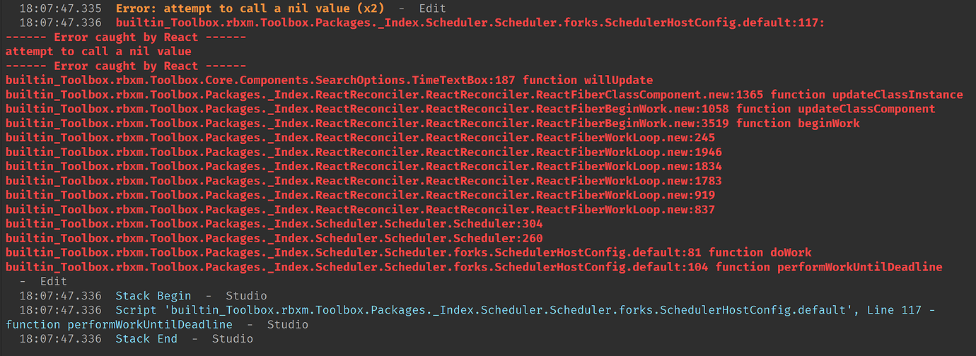 Toolbox randomly breaking - Platform Usage Support - Developer Forum ...