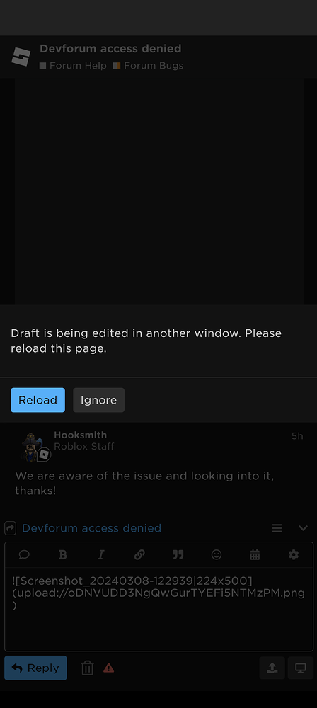 Devforum access denied - Forum Bugs - Developer Forum | Roblox