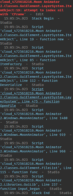 Moon Animator 2 Error When Opening Animation - Scripting Support ...