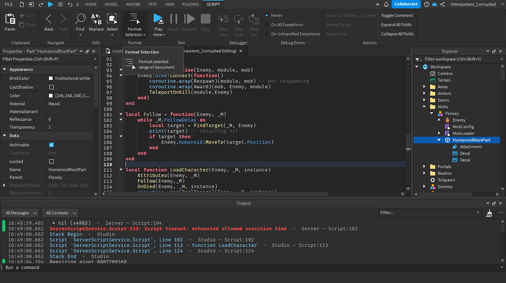 Need help on Script - Scripting Support - Developer Forum | Roblox