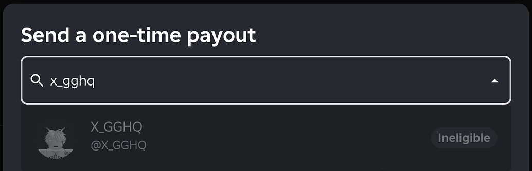 Stack Platform Support Unable to pay out contributor, labelled as