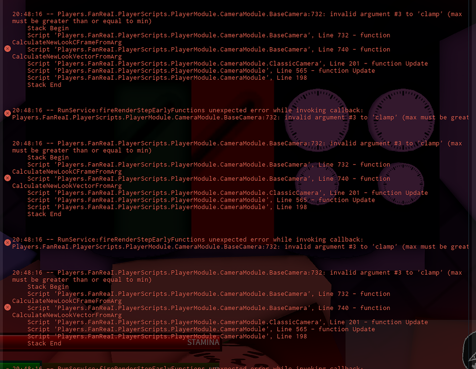 Roblox camera module freaks out after switching to custom - Scripting ...
