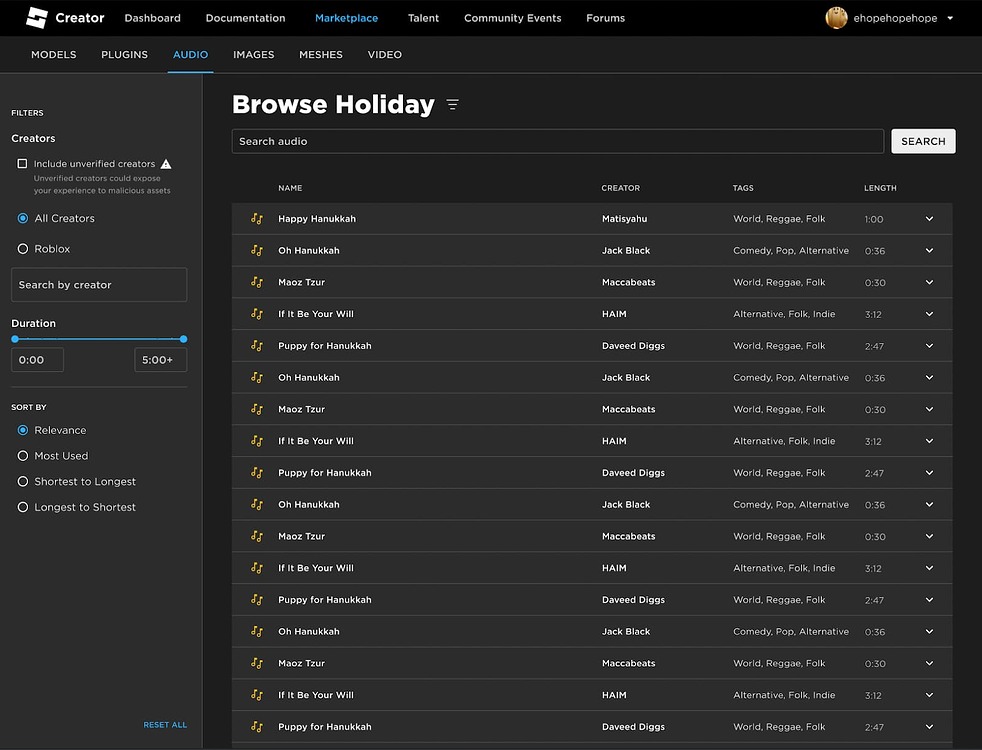 New Audio Discovery Features Developer Forum Roblox 2 982x750 
