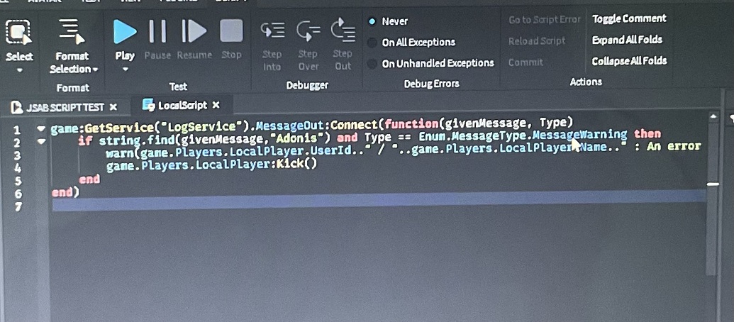 How to detect and delete Adonis? (Or just detect and kick players ...