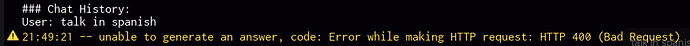 example in which the returned text is at fault