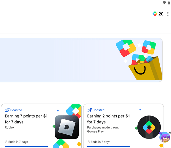 Earning 7 points per 1 dollar broken