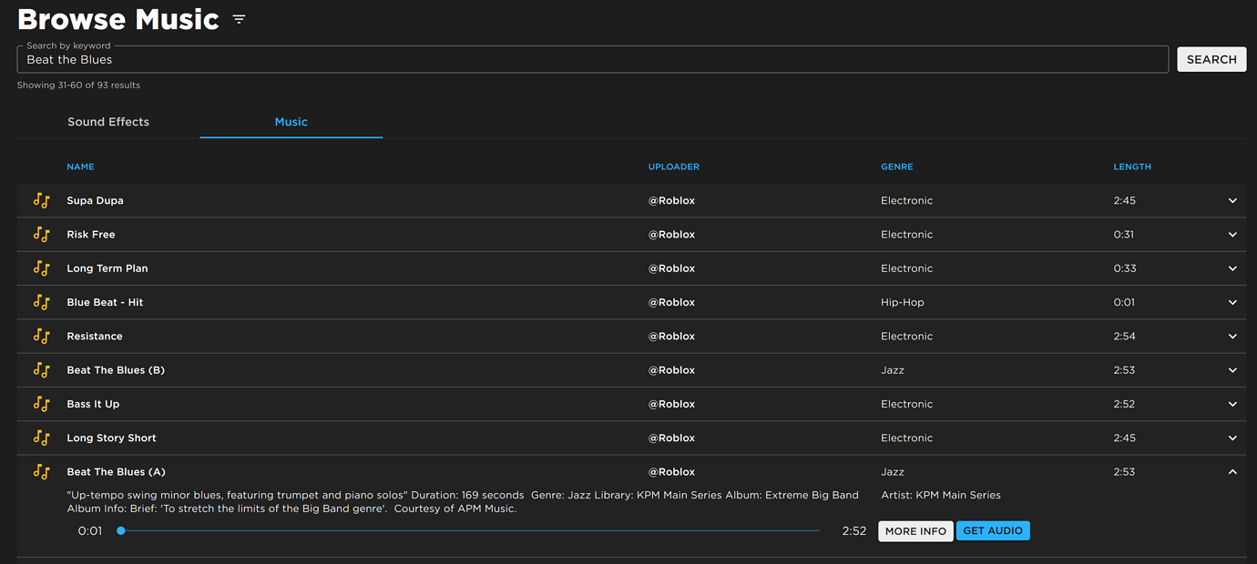How To Find Good Music In Roblox S Audio Library Using The APM Music 2 1380x620 