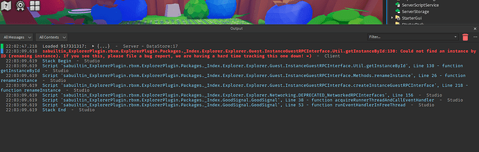 Explorer Package Index Console Error - Studio Bugs - Developer Forum ...