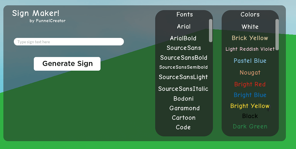[New Plugin!] Sign Generator! - Customize your own sign in Roblox ...