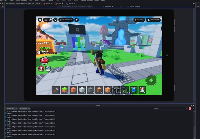 Studio's mobile device emulation no longer sets UIS.TouchEnabled to ...