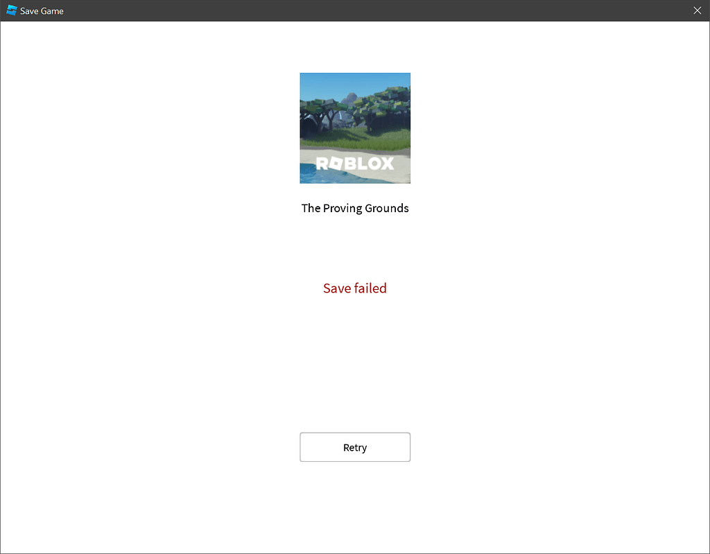 When saving a published place to the local machine, you cannot save it ...