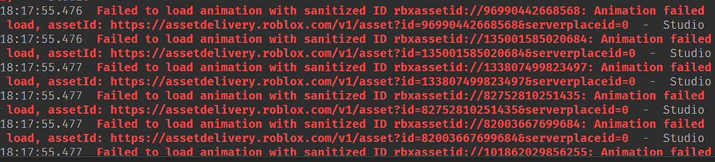 Failed to load animation with sanitized ID? - Engine Bugs - Developer ...
