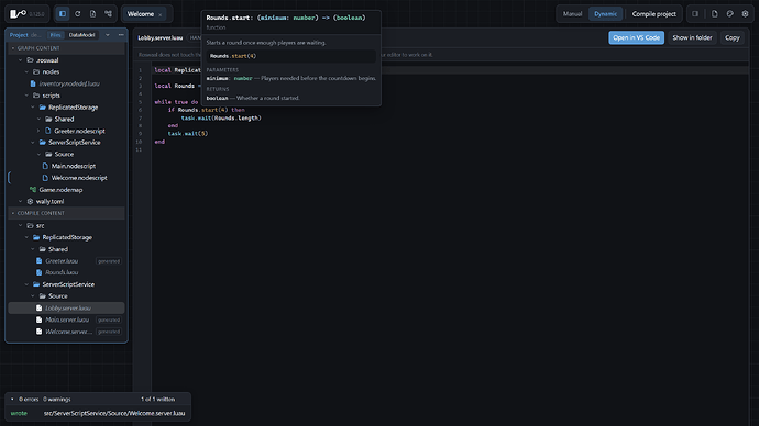 A hover over a required module's function, showing its doc comment