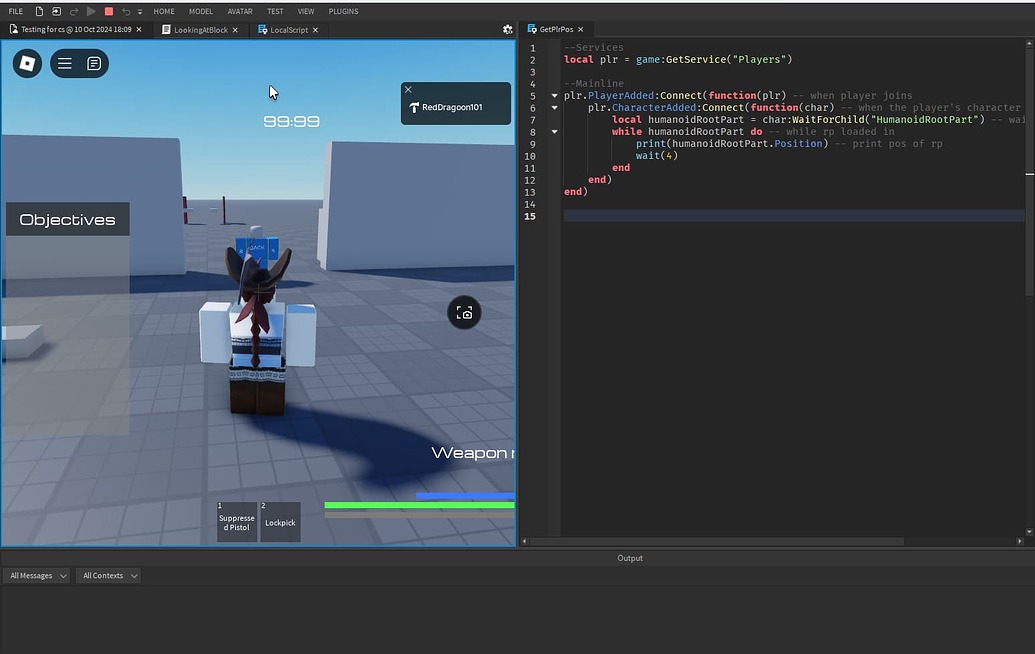 Getting player pos - Scripting Support - Developer Forum | Roblox