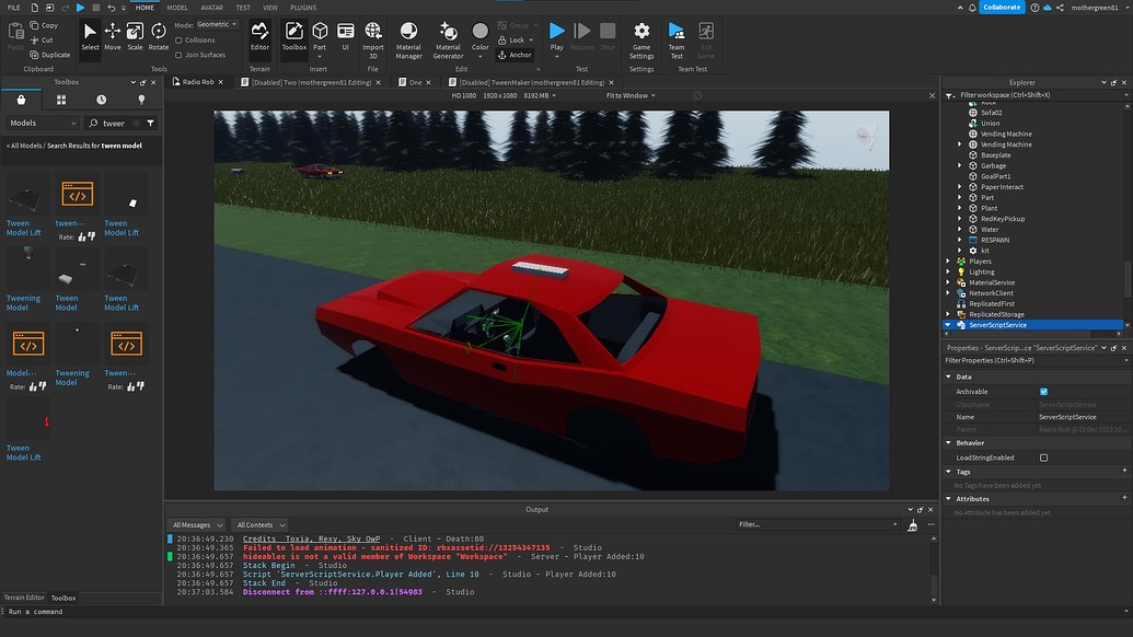 Welded Parts do not move when tweening - Scripting Support - Developer ...