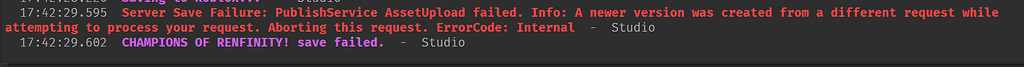 Receiving error while trying to save game - Platform Usage Support ...